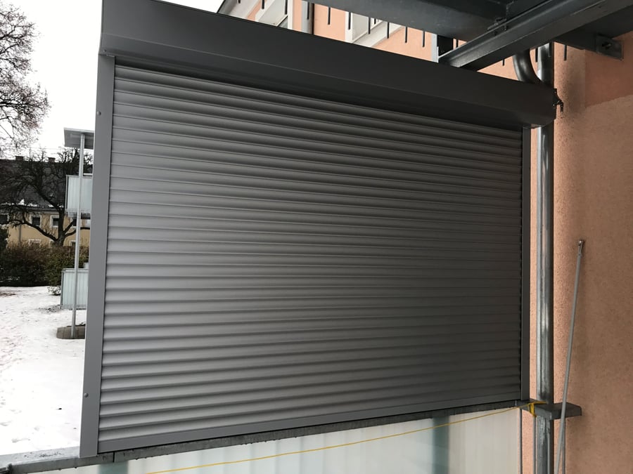 Aluminium-Rollladen in Anthrazit